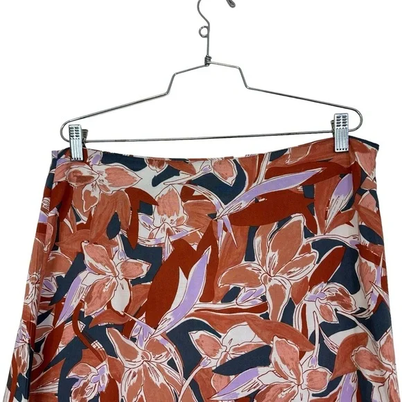Nine West Asymmetrical Midi Skirt L Multi Color - Picture 2 of 6